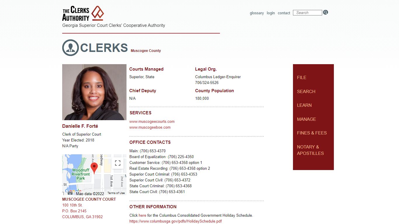 Clerks - MUSCOGEE County - Georgia Clerk of Courts